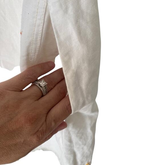 Holding Horses Anthropologie White Linen Fruit Salad Dress size small - Picture 10 of 13